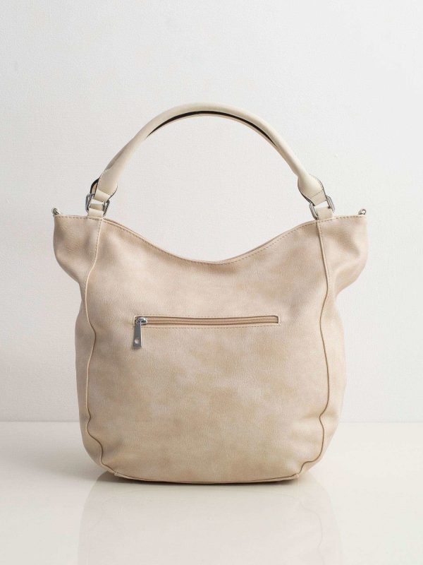 Light beige women's city bag