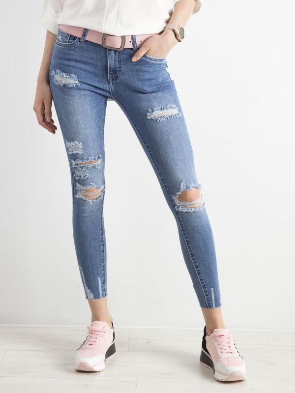 Blue denim skinny pants