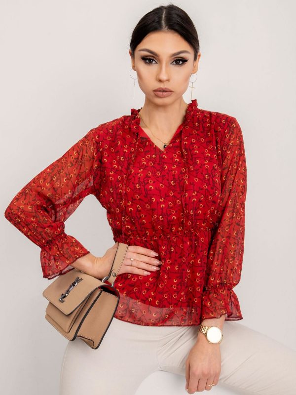 RUE PARIS Dark red blouse Alexis