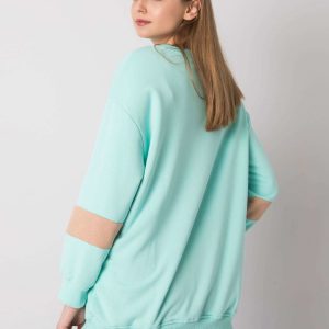 Mint oversize sweatshirt with Kate print