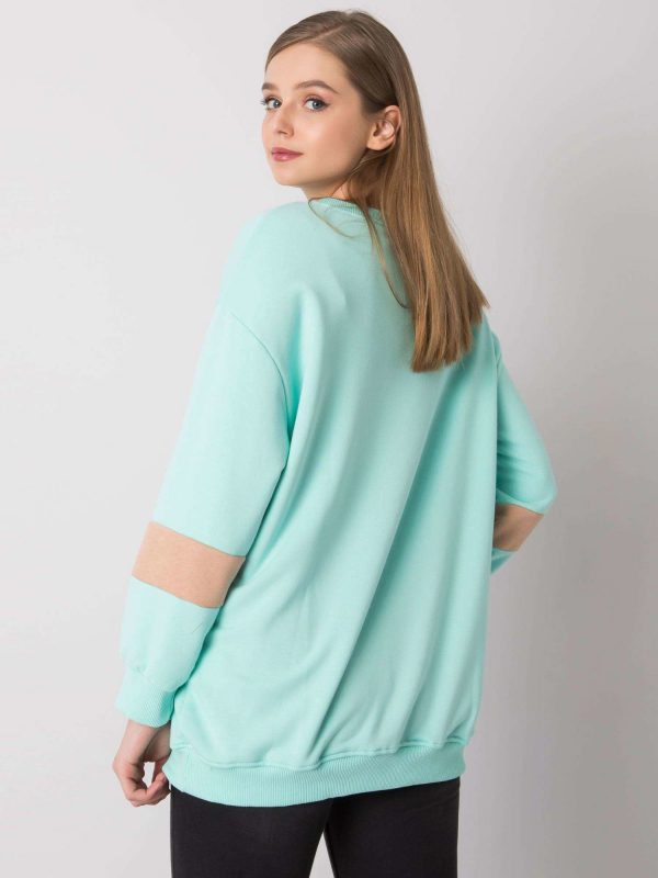 Mint oversize sweatshirt with Kate print