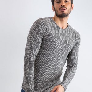 Grey Mosaic Men's Sweater