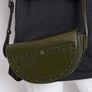 Khaki handbag saddle bag