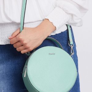 Mint Round Leather Handbag