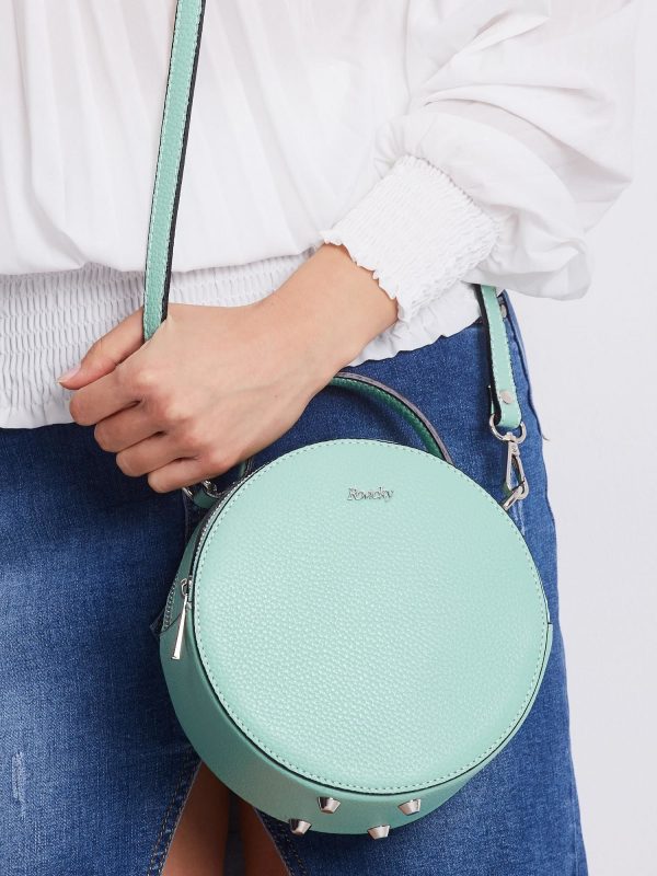 Mint Round Leather Handbag