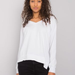 Alexie RUE PARIS White Long Sleeve Blouse