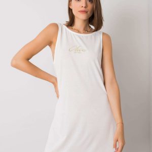 Ecru dress with neckline on the back Lesly RUE PARIS