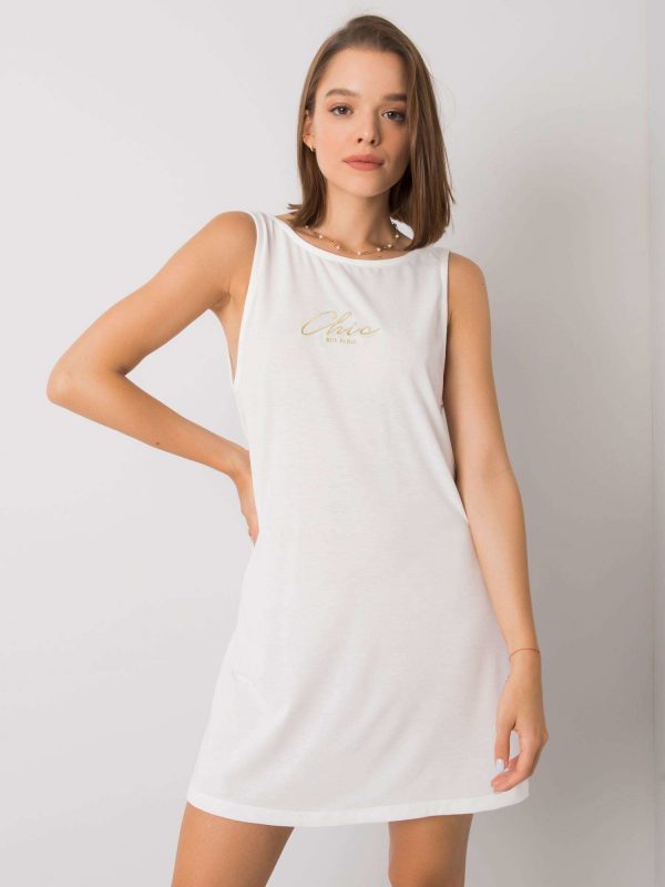 Ecru dress with neckline on the back Lesly RUE PARIS