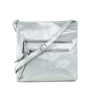 Silver bag with pockets