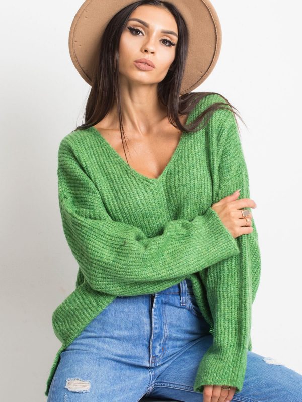 RUE PARIS Green sweater Wandering