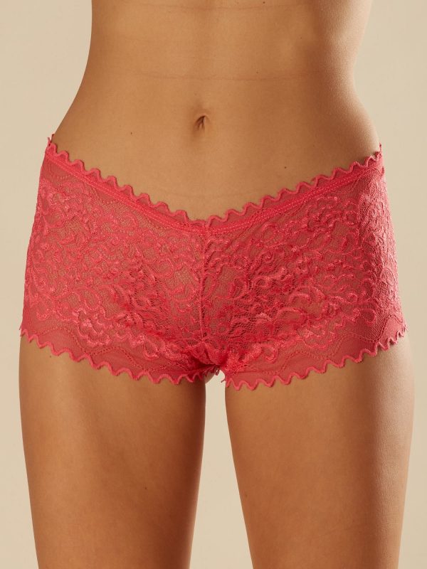 Coral Lace Panties Shorts