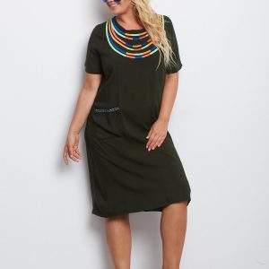 Khaki Dress Plus Size Emerald