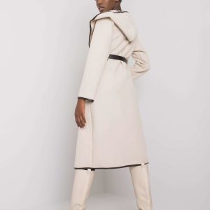 Beige Hooded Coat Hannele