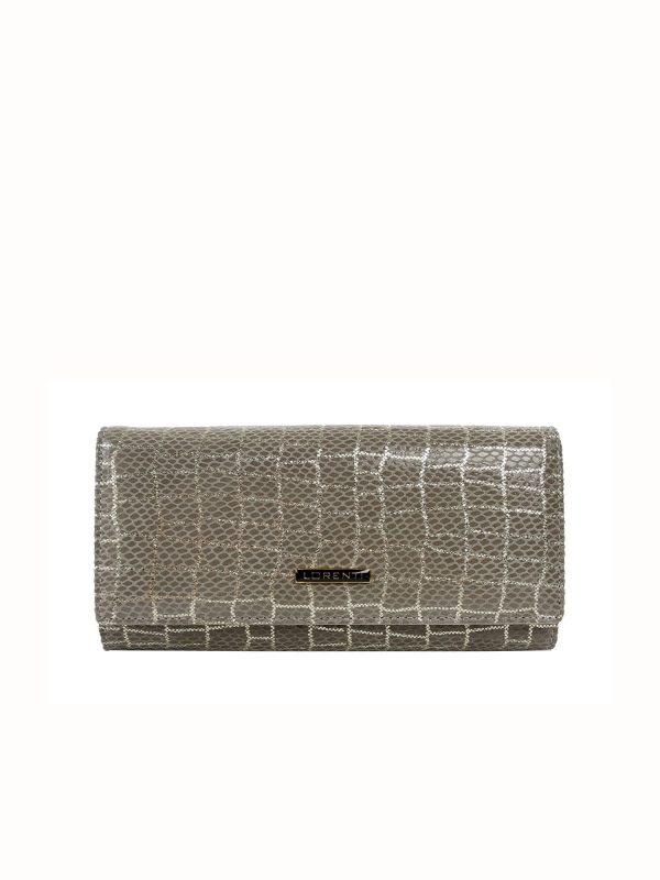 Grey Olong Leather Wallet