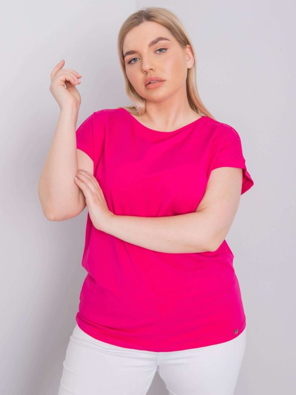 Fuchsia T-shirt plus size Leanne