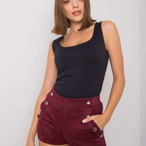 Burgundy shorts with buttons Jaylah RUE PARIS