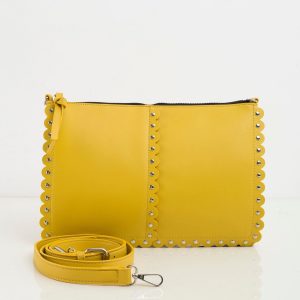 Yellow Longitudinal Ladies Handbag