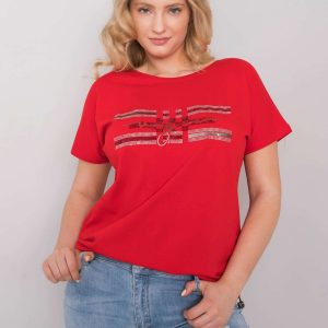 Melfi Plus Size Red Blouse