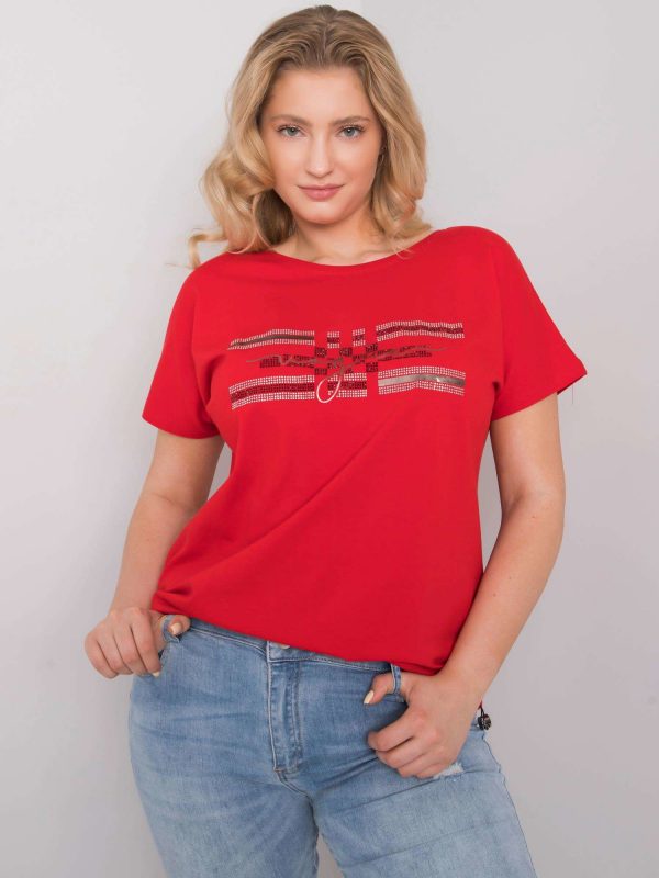 Melfi Plus Size Red Blouse