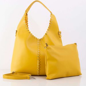 Yellow eco-leather urban bag