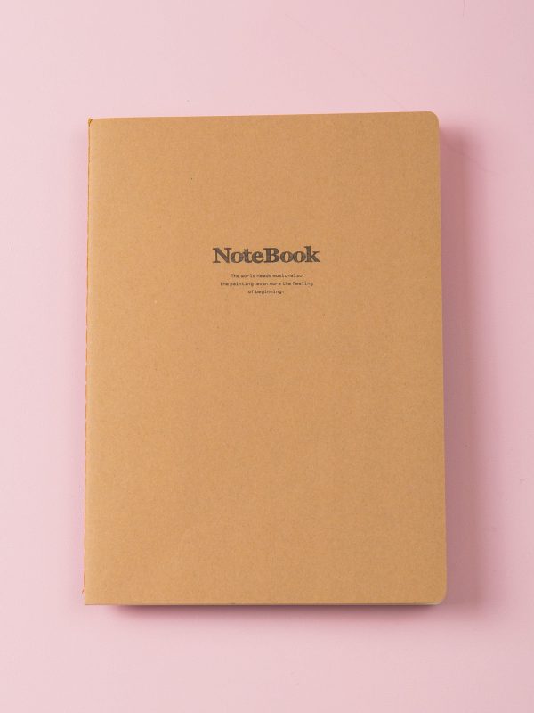 Beige notebook in lines