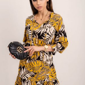 RUE PARIS Yellow Ferrara dress