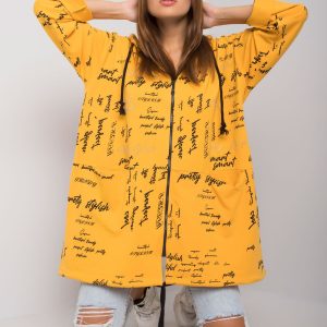 Dark Yellow Patterned Hoodie Safiya