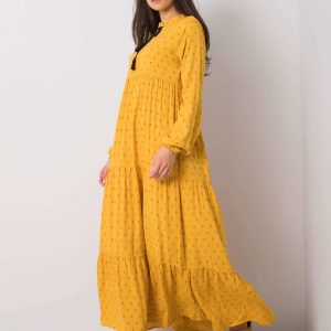 Adore mustard maxi dress