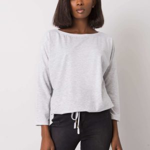 Light grey melange blouse Fiona