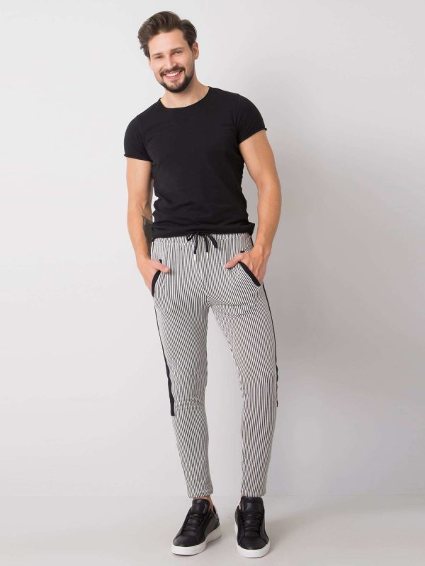 Axel men's white and black sweatpants