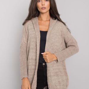 Beige cardigan with hood Pierrette OCH BELLA