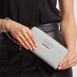 Light Grey Women's Zipper Wallet