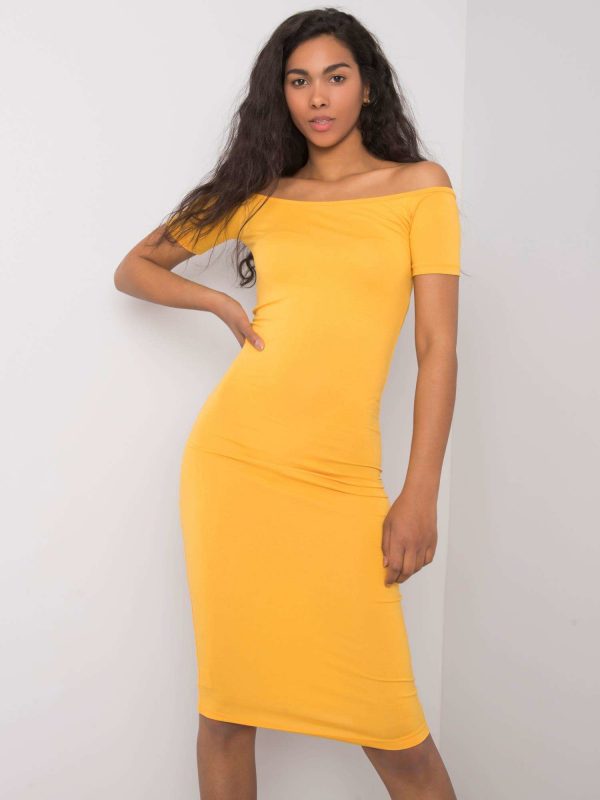 Dark yellow casual dress Dorita RUE PARIS