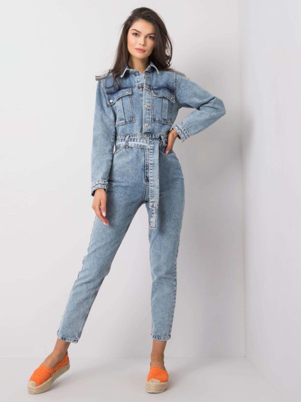 Blue jeans jumpsuit Silvia RUE PARIS