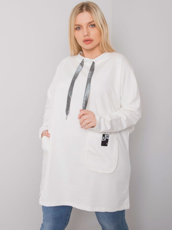 Ecru cotton tunic plus size Redmond