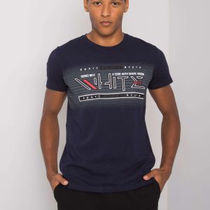 Navy Blue Cotton T-Shirt for Men Emmett