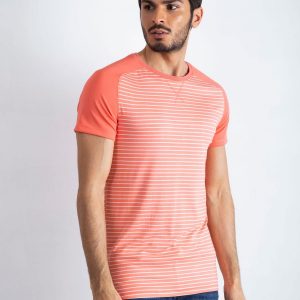 Coral and white T-shirt for men Future