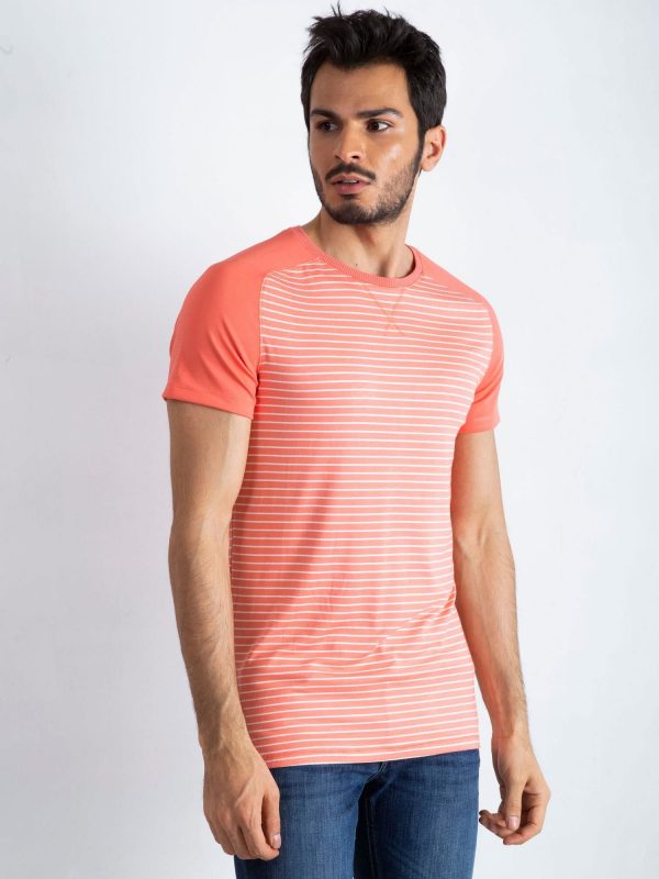 Coral and white T-shirt for men Future