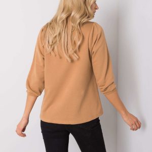 Newport RUE PARIS light brown blouse