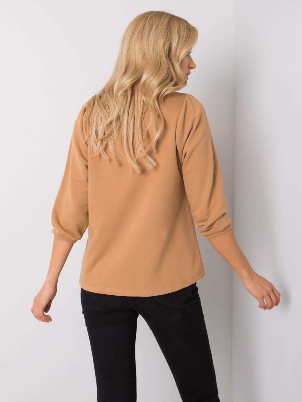 Newport RUE PARIS light brown blouse