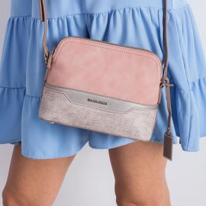 Pink eco-leather handbag