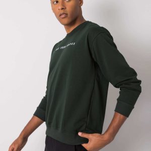 Khaki sweatshirt for men with the inscription Griffin LIWALI