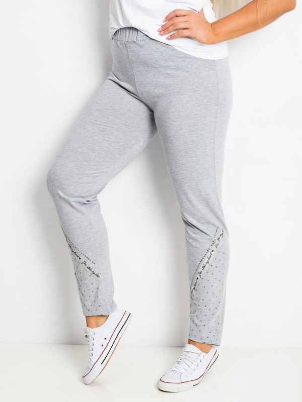 Grey Plus Size Active Pants