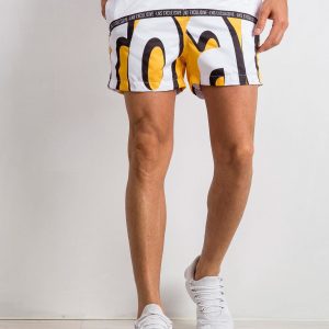 White & Yellow Perry Men's Shorts