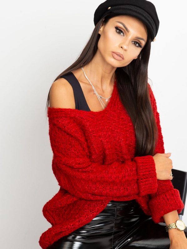 RUE PARIS Red sweater Lively