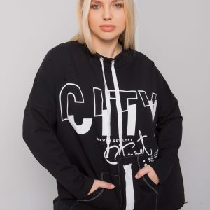 Hackney Hoodless Black Plus Size Sweatshirt