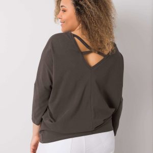 Dark khaki blouse Kamilla