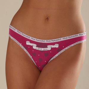 Women's Fuchsia Printed Panties