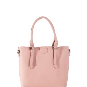 Pink shoulder bag with adjustable strap