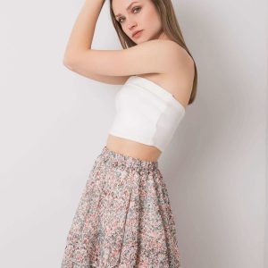 White-pistachio skirt with flounce Yaritza